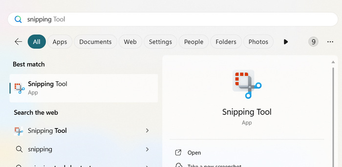Εργαλείο αποκοπής των Windows 11