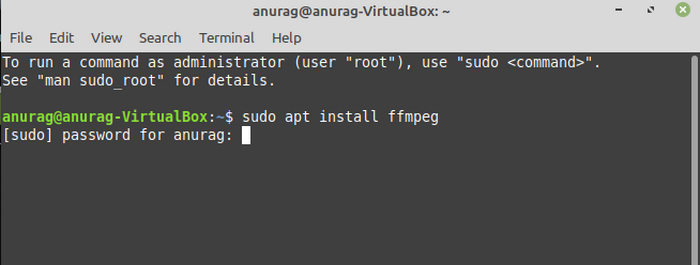 Linux فتح الطرفية Sudo Apt