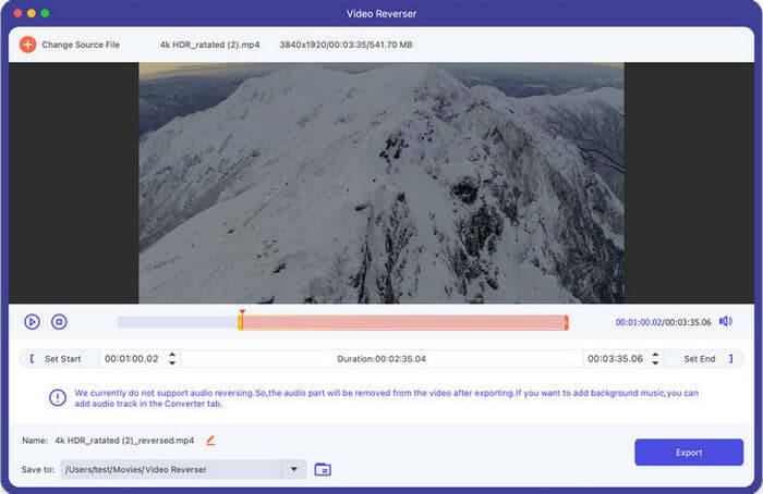 Video Reverser Edit And Export
