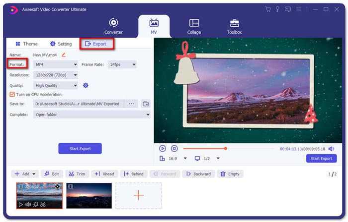 Choose output format