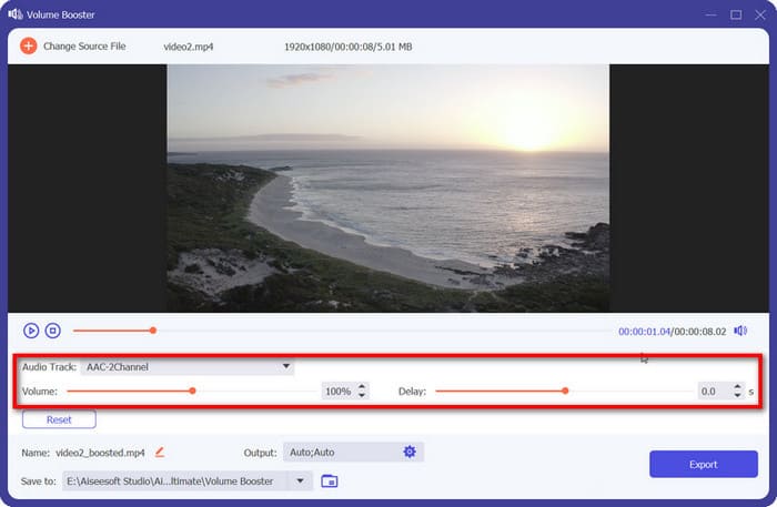 Video Booster szerkesztése és exportálása