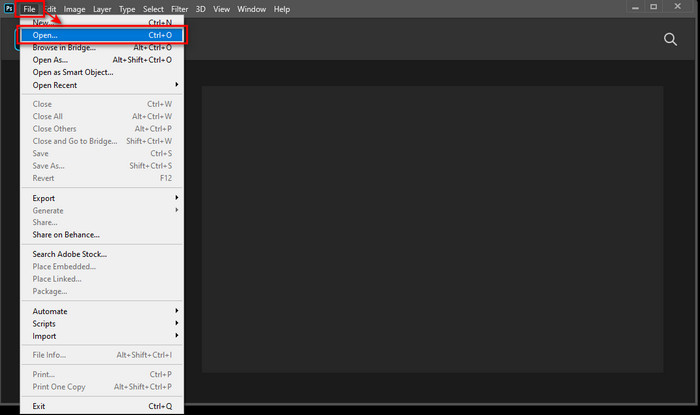 Photoshopで開いたファイルに透かしを追加する