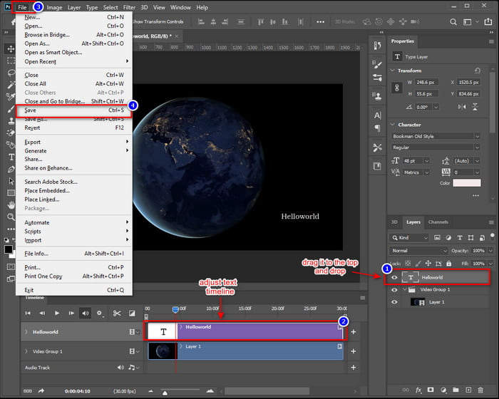 Photoshopで透かしを追加する