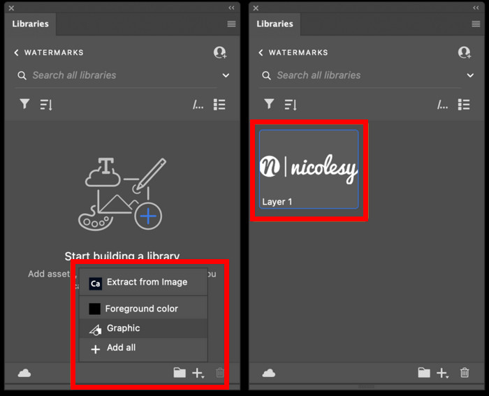 Photoshop 透かしの作成 保存