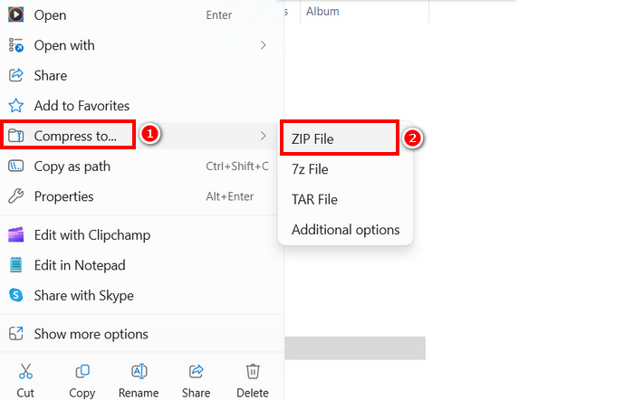 Video zip-bestand comprimeren