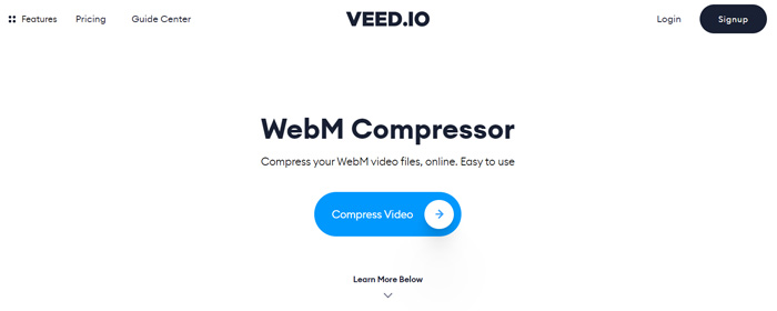 Compresseur VEED WebM