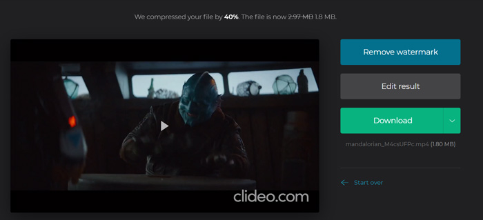 Free compress mkv with clideo