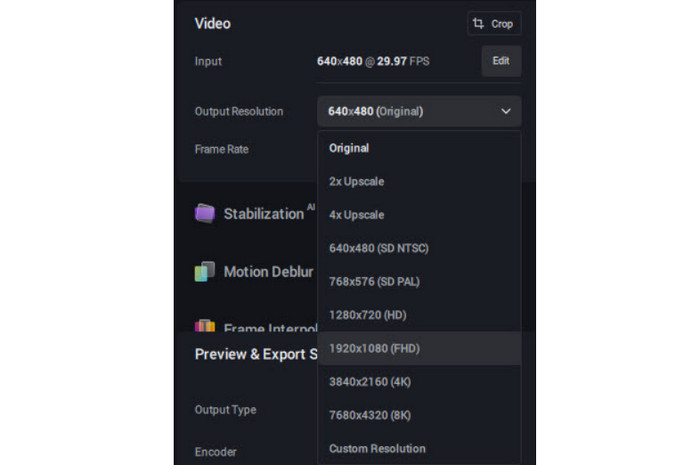 Topaz Video Ai Choose Preset