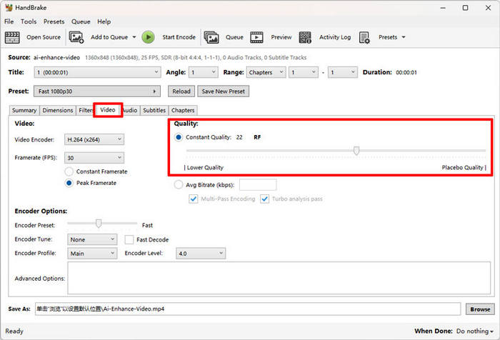 Handbrake Rf Constant Quality