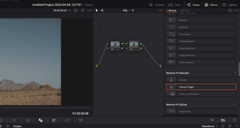 Davinci Resolve Sharpen Effects
