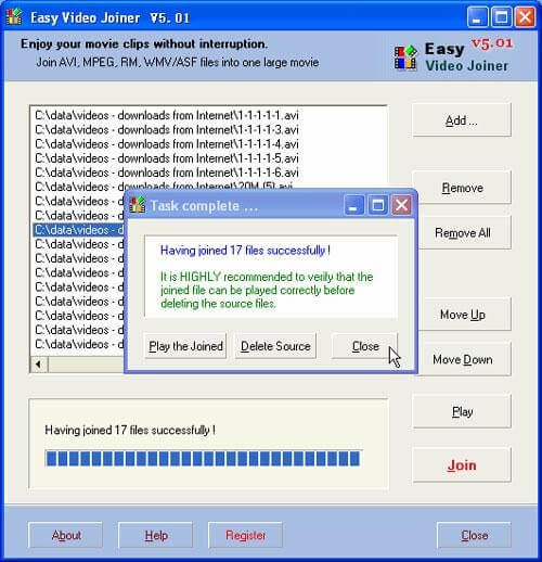 Easy video joiner