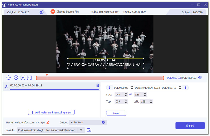 Adjust And Remove Subtitle