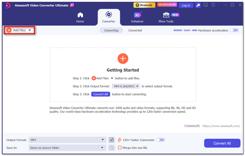 Click Add Files Button