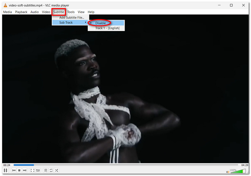 Disable Subtitle Track VLC