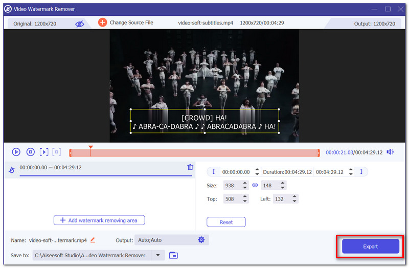 Export The Video