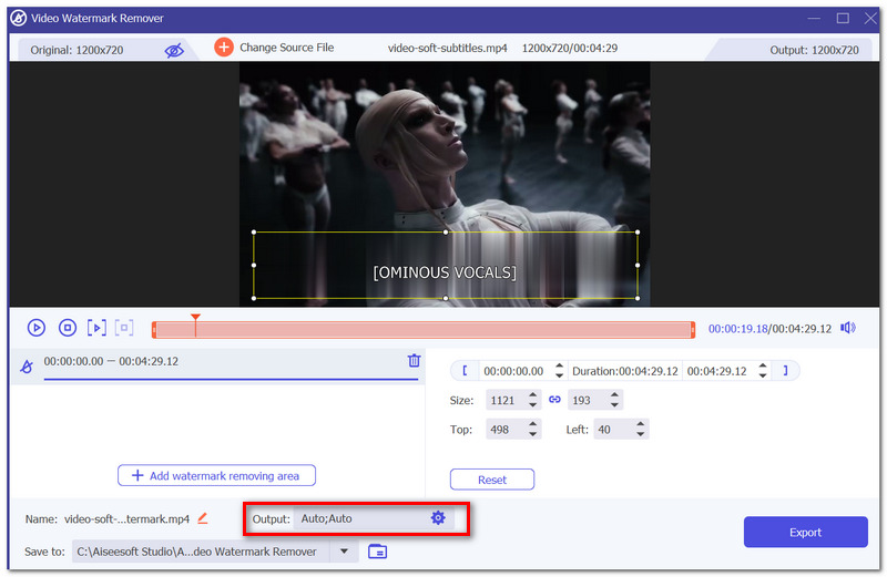 Select Output And Destination Folder