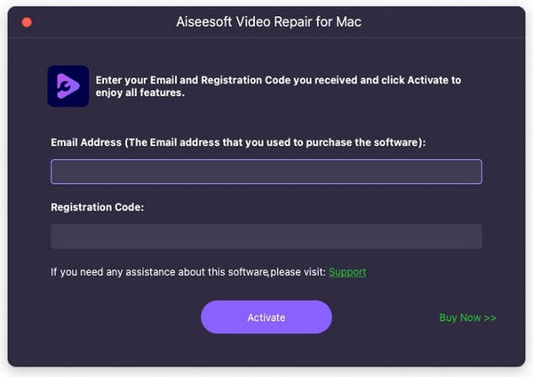 ثبت نام Video Repair Mac